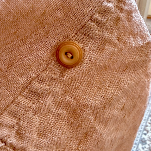 Flax Linen Best Blouse in Blush Pink Sz L - Picture 4 of 4